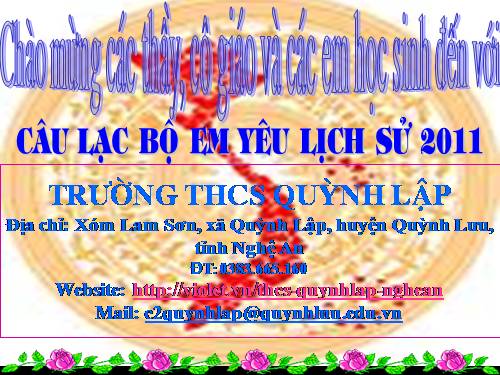 CÂU LẠC BỘ EM YÊU LỊCH SỬ 2011