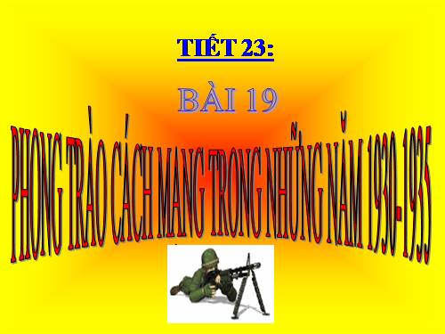 Bài 19. Phong trào cách mạng trong những năm 1930 -1935