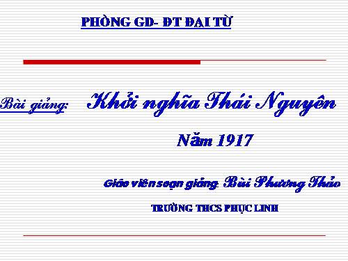 Khỏi nghĩa Thái Nguyên