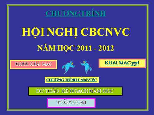 CHƯƠNG TRÌNH ĐẠI HỘI CÁN BỘ CÔNG CHỨC NĂM HỌC 2011-2012