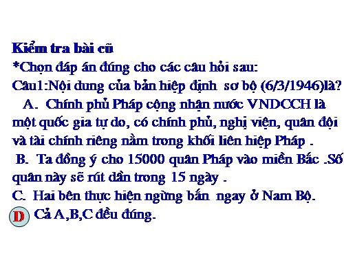 Bài 25. Những năm đầu của cuộc kháng chiến toàn quốc chống thực dân Pháp (1946-1950)