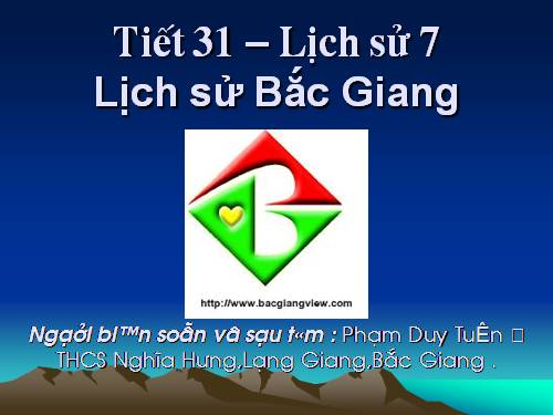 Lịch sử quê hương Băc Giang
