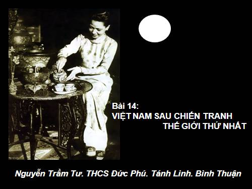 Bài 14. Việt Nam sau Chiến tranh thế giới thứ nhất