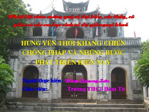 Lich sử Hưng Yên