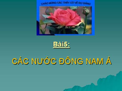 Bài 5. Các nước Đông Nam Á