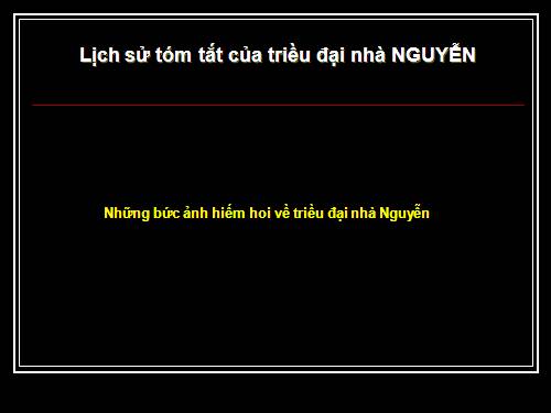 Triều đại nhà Nguyễn