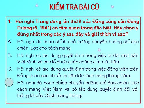 cách mạng tháng 8