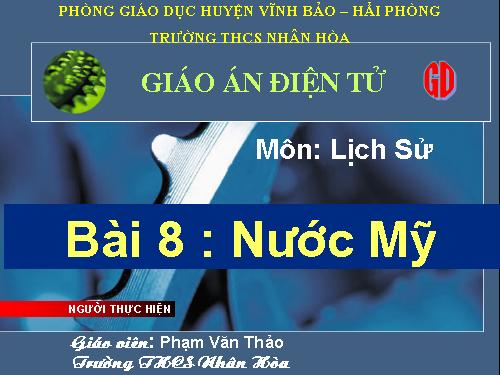 Bài 8. Nước Mĩ