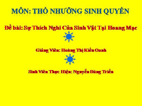 sinh vật hoang mạc