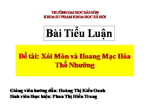 xói mòn và hoang mạc