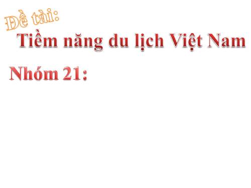 nhóm 21- Địa lý DLVN