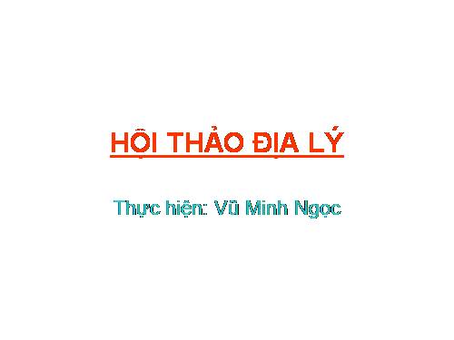 hội thảo địa lý