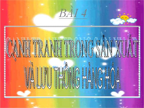 Bài 4 - Cạnh tranh trong sản xuất và lưu thông  hàng hóa