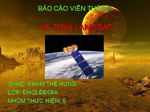 Vệ tinh Landsat va ung dung