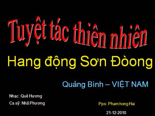 Hang động Sơn đoong