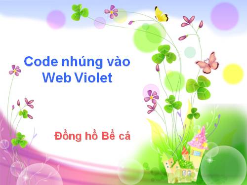 CODE ĐỒNG HỒ BỂ CÁ