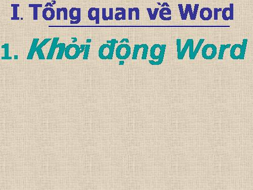 Giáo trình về Word