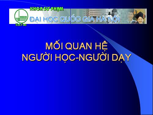 Mối quan hệ người dạy - người học