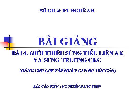 giáo án GDQP 11 bài 5