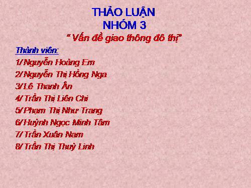 giao thông đô thị