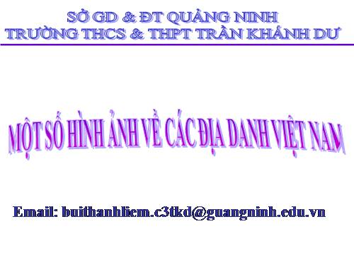 MOT SO CANH QUAN VIET NAM