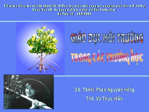 Giáo dục môi trường trong các trường học