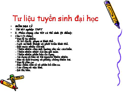 Tư liệu tuyển sinh đại học