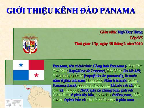 GIỚI THIỆU KÊNH ĐÀO PANAMA 2