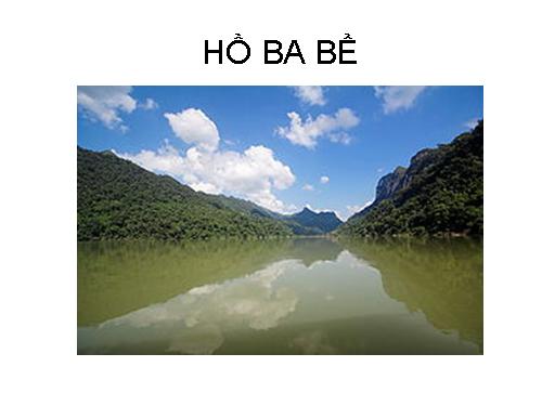 HÌNH ẢNH VỀ HỒ