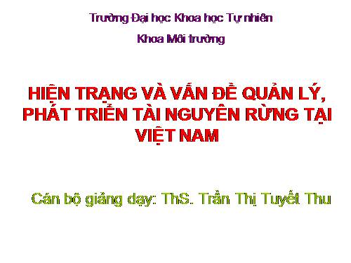 Tài nguyên rừng Việt Nam