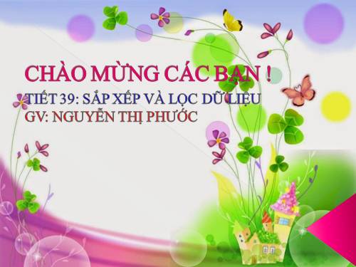 Bài 8. Sắp xếp và lọc dữ liệu