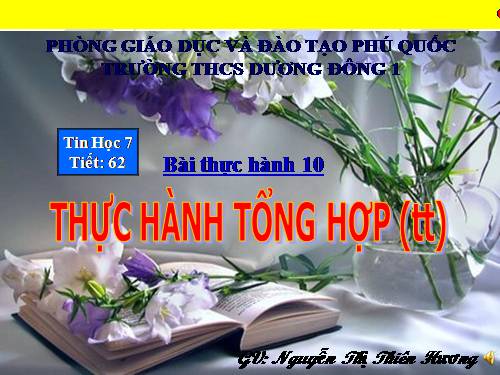 Bài thực hành 10. Thực hành tổng hợp