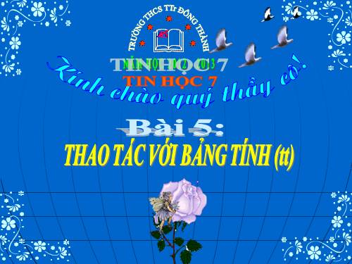 Bài 5. Thao tác với bảng tính