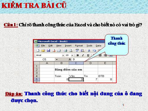 Bài 3. Thực hiện tính toán trên trang tính