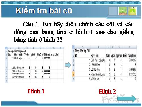 Bài 5. Thao tác với bảng tính