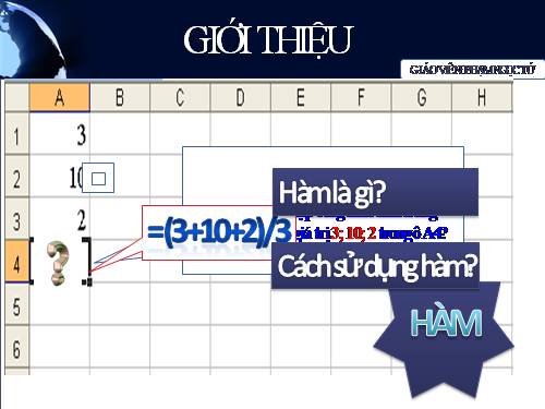 Bài 4. Sử dụng các hàm để tính toán