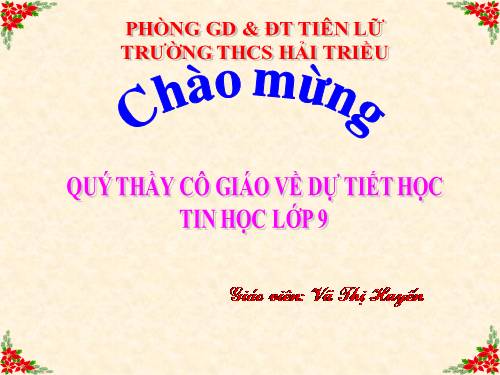 Bài 3. Thực hiện tính toán trên trang tính