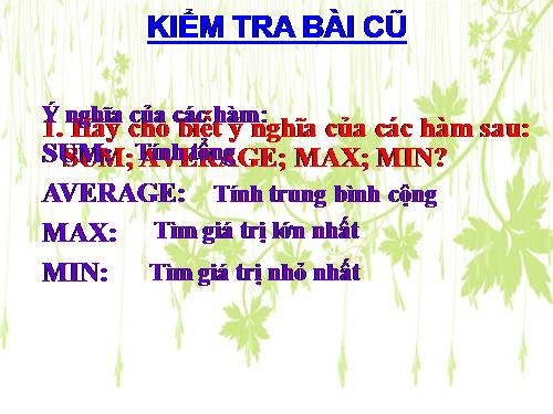Bài 5. Thao tác với bảng tính