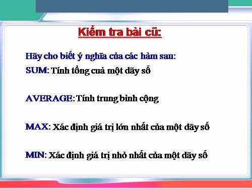 Bài 5. Thao tác với bảng tính