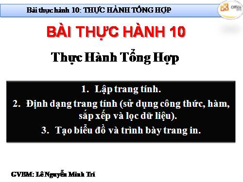 Bài thực hành 10. Thực hành tổng hợp