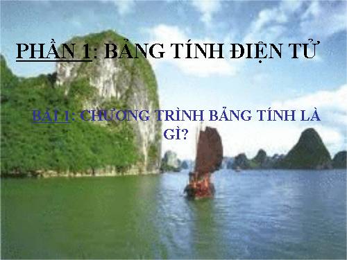 Bài 1. Chương trình bảng tính là gì?