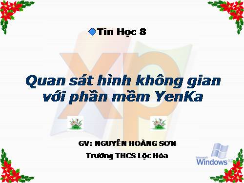 Quan sát hình không gian vơi Yenka