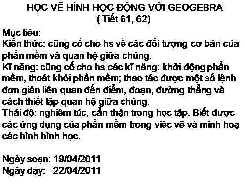 Bài đọc thêm 3. Học vẽ hình hình học động với GeoGebra