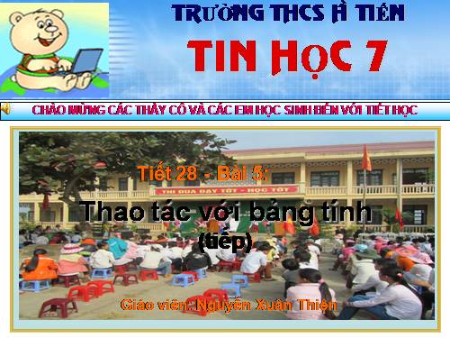 Bài 5. Thao tác với bảng tính