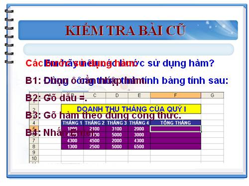 Bài 4. Sử dụng các hàm để tính toán