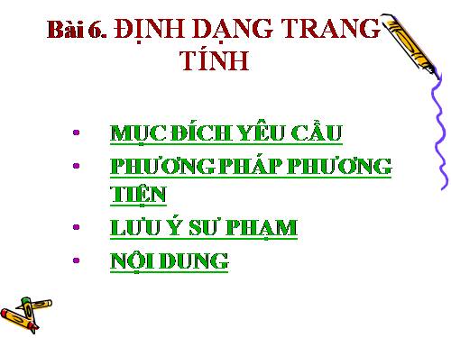 Bài 6. Định dạng trang tính