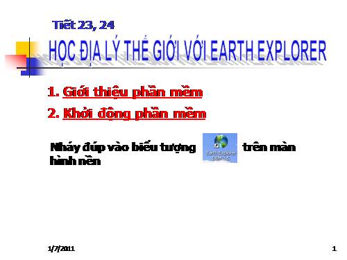 Bài đọc thêm 3. Học địa lí thế giới với Earth Explorer