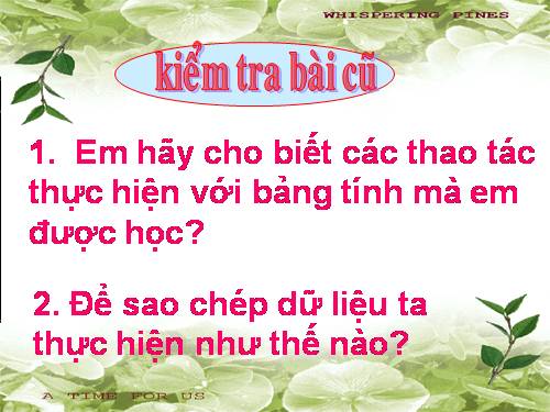 Bài 5. Thao tác với bảng tính