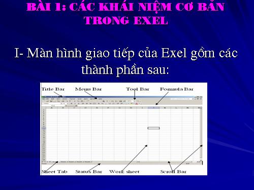 Bài giảng Excel