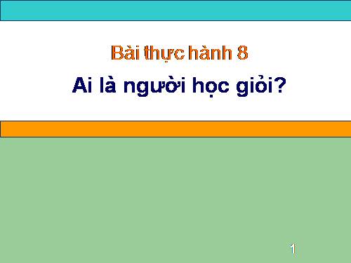 Bài thực hành 8. Ai là người học giỏi?